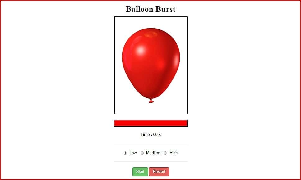 Balloon Burst Game Demo - Shareurcodes