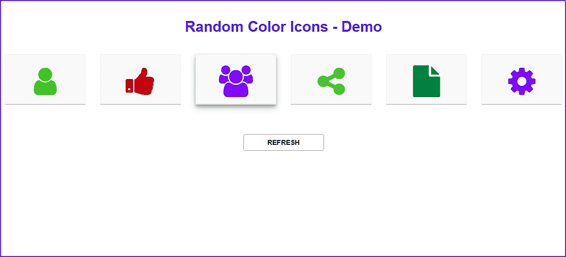 Random color icons - demo